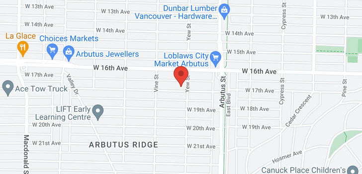 map of 2215 W 18TH AVENUE